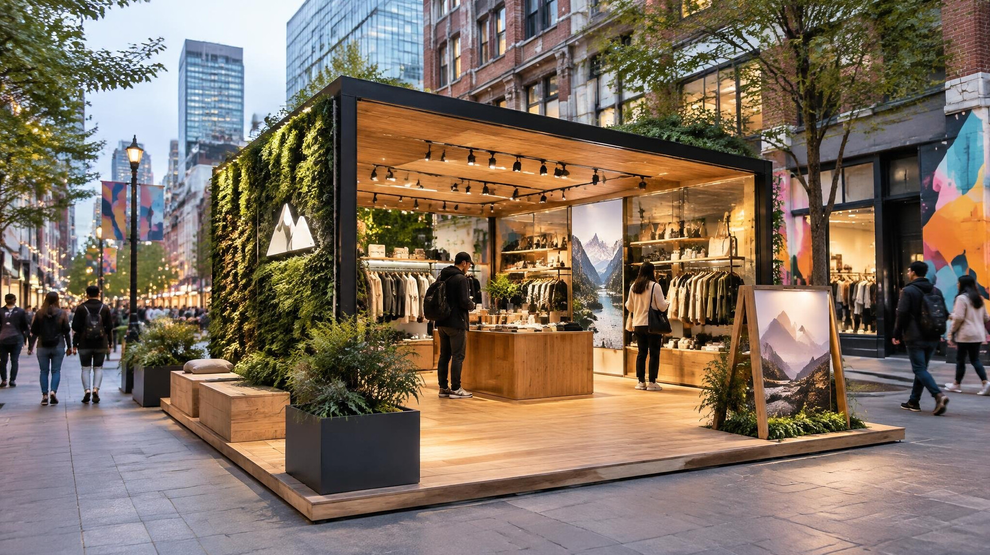 pop up shop in city